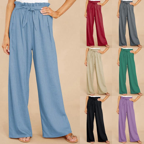 Loose Cotton and Hemp Casual Pants